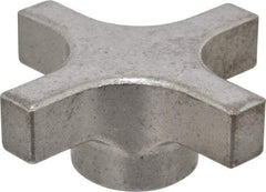 Made in USA - 3" Head Diam, 4 Point Lobed Knob - Steel - Eagle Tool & Supply
