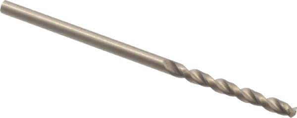 Cleveland - #46 135° Parabolic Flute Cobalt Screw Machine Drill Bit - Oxide/Gold Finish, Right Hand Cut, 3/4" Flute Length, 1-3/4" OAL, Split Point, Straight Shank - Eagle Tool & Supply