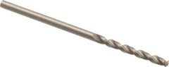 Cleveland - #46 135° Parabolic Flute Cobalt Screw Machine Drill Bit - Oxide/Gold Finish, Right Hand Cut, 3/4" Flute Length, 1-3/4" OAL, Split Point, Straight Shank - Eagle Tool & Supply