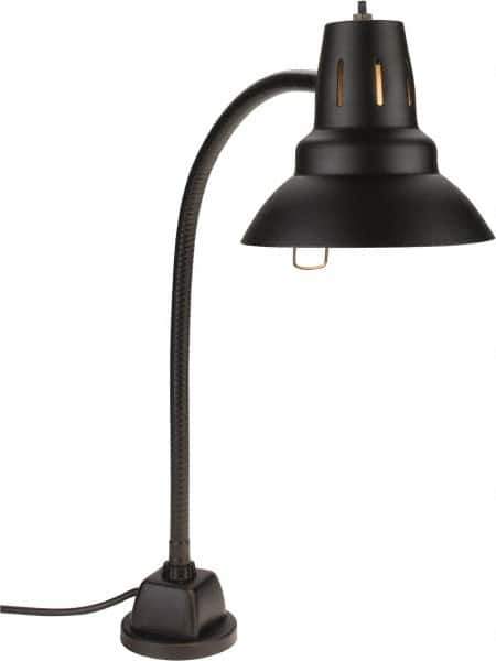 Electrix - 22 Inch, Gooseneck, Magnetic Mounted, Incandescent, Black, General Purpose Task Light - 100 Watt, Nonmagnifying - Eagle Tool & Supply