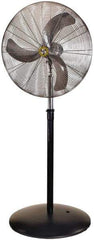 Airmaster - 24" Blade, 5,387 Max CFM, Single Phase Oscillating Pedestal Fan - 2.5 Amps, 115 Volts, 3 Speed - Eagle Tool & Supply