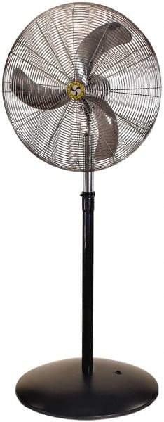 Airmaster - 30" Blade, 1/3 hp, 4,463, 6,259 & 8,402 CFM, Industrial Circulation Fan - Pedestal, 3 Speed - Eagle Tool & Supply