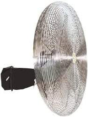 Airmaster - 24" Blade, 5,548 Max CFM, Single Phase Oscillating Wall Mounting Fan - 3.2 Amps, 115 Volts, 3 Speed - Eagle Tool & Supply