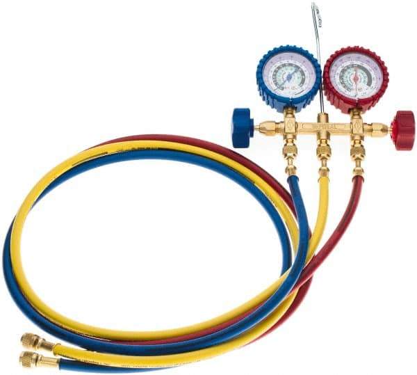 Imperial - 2 Valve Manifold Gauge with 3/5' Hose - Eagle Tool & Supply