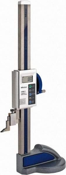 Mitutoyo - 12" Electronic Height Gage - 0.0005" Resolution, Accurate to 0.0015", LCD Display, SPC Data Output - Eagle Tool & Supply