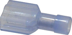 Made in USA - 16 to 14 AWG, Nylon, Fully Insulated, Male Wire Disconnect - 1/4 Inch Wide Tab, Clear - Eagle Tool & Supply