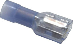Made in USA - 16 to 14 AWG, Nylon, Fully Insulated, Female Wire Disconnect - 1/4 Inch Wide Tab, Clear - Eagle Tool & Supply