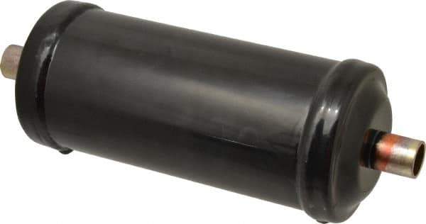 Parker - 5/8" Connection, 3" Diam, 9.24" Long, Refrigeration Liquid Line Filter Dryer - 7-3/4" Cutout Length, 361 Drops Water Capacity - Eagle Tool & Supply