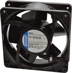 EBM Papst - 115 Volts, AC, 106 CFM, Square Tube Axial Fan - 0.16 Amp Rating, 119mm High x 119mm Wide x 1-1/2" Deep - Eagle Tool & Supply