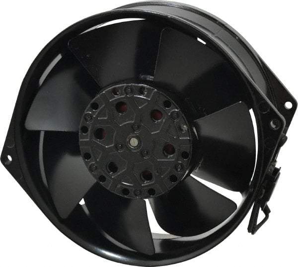 EBM Papst - 115 Volts, AC, 233 CFM, Round Tube Axial Fan - 0.36 Amp Rating, 5.91" High x 5.91" Wide x 2.17" Deep - Eagle Tool & Supply