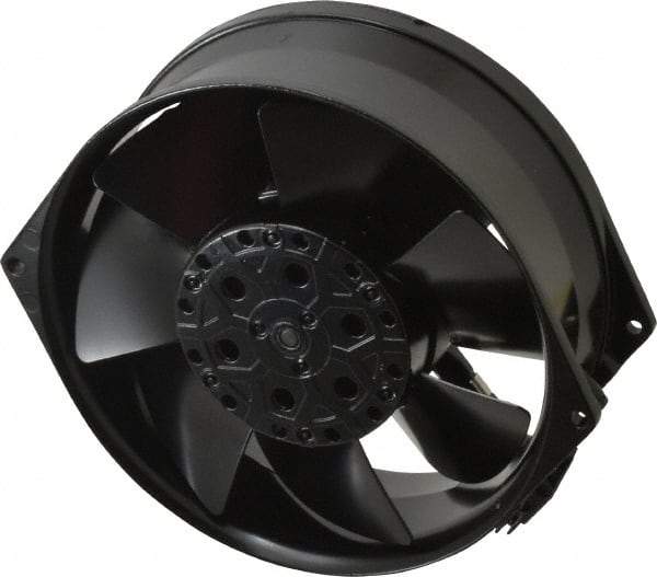 EBM Papst - 230 Volts, AC, 233 CFM, Round Tube Axial Fan - 0.2 Amp Rating, 5.91" High x 5.91" Wide x 2.17" Deep - Eagle Tool & Supply