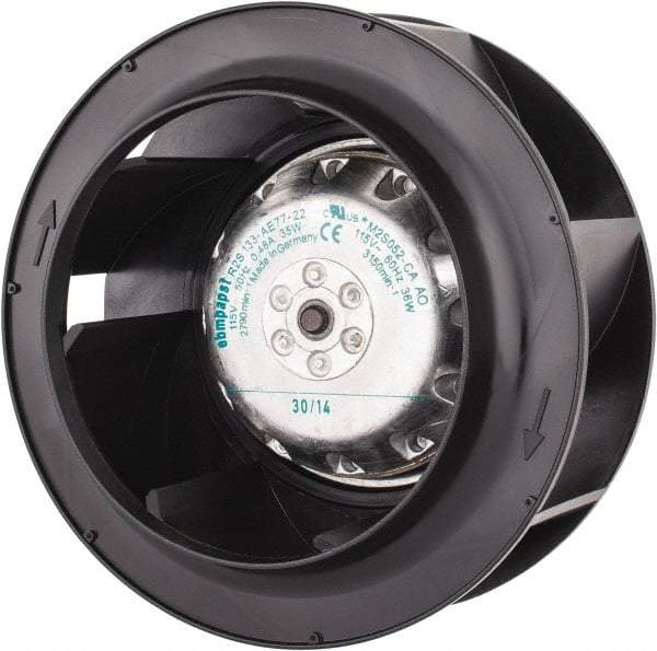 EBM Papst - Direct Drive, 170 CFM, Blower - 115 Volts, 3,150 RPM - Eagle Tool & Supply