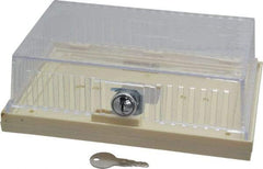 Value Collection - Plastic, Dual Base Thermostat Guard - 7-5/8" Inside Width x 2-1/8" Inside Depth x 4-1/4" Inside Height - Eagle Tool & Supply