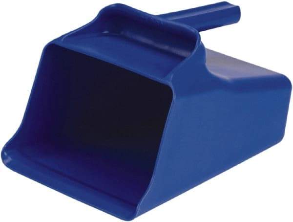 Remco - 128 oz Blue Polypropylene Flat Bottom Scoop - 8.7" Wide x 6.7" Deep Bowl, 11" OAL - Eagle Tool & Supply