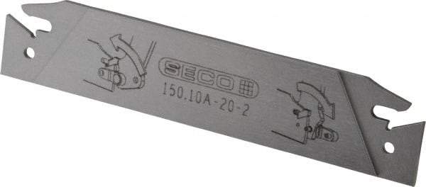 Seco - 0.843" Blade Height, 0.071" Blade Width, 4.72" OAL, Neutral Cut, Double End Indexable Cut-Off Blade - 150.10A Blade, 150.10 Series - Eagle Tool & Supply
