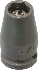 Apex - 1/4" Drive 1/4" Standard Magnetic Impact Socket - 6 Points, 7/8" OAL - Eagle Tool & Supply