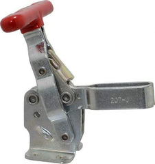 De-Sta-Co - 375 Lb Holding Capacity, Vertical Handle, Manual Hold Down Toggle Clamp - 57° Handle Movement, 99° Bar Opening, U-Bar, Flanged Base, Electro-Plated Zinc, Carbon Steel - Eagle Tool & Supply