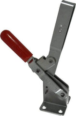 De-Sta-Co - 1,200 Lb Holding Capacity, Vertical Handle, Manual Hold Down Toggle Clamp - 72° Handle Movement, 140° Bar Opening, U-Bar, Flanged Base, Carbon Steel - Eagle Tool & Supply