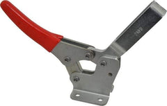 De-Sta-Co - 1,000 Lb Holding Capacity, Horizontal Handle, Manual Hold Down Toggle Clamp - 74° Handle Movement, 105° Bar Opening, U-Bar, Flanged Base, Electro-Plated Zinc, Carbon Steel - Eagle Tool & Supply