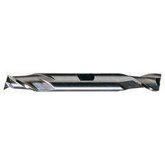 ‎31/64″ × 1/2″ × 13/16″ × 4-1/8″ RHS / RHC HSS HSS Double End 2-Flute Center Cutting Finishing End Mill - TiN - Exact Industrial Supply