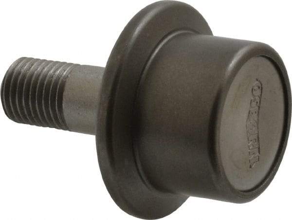 Osborn International - 1" Roller Diam x 25/32" Width, 7/16" Stud Diam x 1" Length, Flanged Concentric Stud Load Runner - Steel, 1/2" Thread Length, 7/16-20 Thread, 1-25/32" OAL, 225 Lb Dynamic Cap - Eagle Tool & Supply