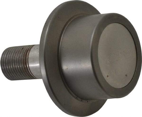 Osborn International - 1-3/4" Roller Diam x 1-3/16" Width, 3/4" Stud Diam x 1-3/4" Length, Flanged Concentric Stud Load Runner - Steel, 7/8" Thread Length, 3/4-16 Thread, 2-15/16" OAL, 1,100 Lb Dynamic Cap - Eagle Tool & Supply