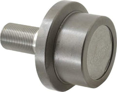 Osborn International - 2-1/2" Roller Diam x 1-11/16" Width, 1" Stud Diam x 2-1/4" Length, Flanged Concentric Stud Load Runner - Steel, 1-1/2" Thread Length, 1-14 Thread, 3-15/16" OAL, 2,270 Lb Dynamic Cap - Eagle Tool & Supply