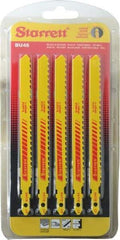 Starrett - 5" Long, 6 Teeth per Inch, Bi-Metal Jig Saw Blade - Toothed Edge, 3/8" Wide x 0.05" Thick, U-Shank, Alternate Tooth Set - Eagle Tool & Supply