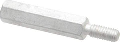 Electro Hardware - M4x0.70, 34.53mm OAL, 6mm Across Flats, Aluminum Hex Male/Female Circuit Board Standoffs - 11.1mm Thread Depth, 25mm Body Length, Uncoated - Eagle Tool & Supply