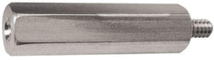 Electro Hardware - M4x0.70, 25.53mm OAL, 6mm Across Flats, Stainless Steel Hex Male/Female Circuit Board Standoffs - 11.1mm Thread Depth, 16mm Body Length, Uncoated - Eagle Tool & Supply