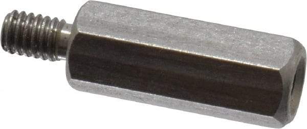 Electro Hardware - M2.5x0.45, 15.97mm OAL, 4.5mm Across Flats, Stainless Steel Hex Male/Female Circuit Board Standoffs - 4.8mm Thread Depth, 12mm Body Length, Uncoated - Eagle Tool & Supply