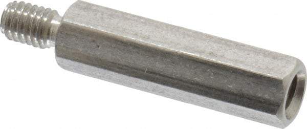 Electro Hardware - M3x0.50, 21.76mm OAL, 4.5mm Across Flats, Stainless Steel Hex Male/Female Circuit Board Standoffs - 6.4mm Thread Depth, 17mm Body Length, Uncoated - Eagle Tool & Supply