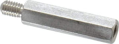 Electro Hardware - M3x0.50, 22.76mm OAL, 4.5mm Across Flats, Stainless Steel Hex Male/Female Circuit Board Standoffs - 6.4mm Thread Depth, 18mm Body Length, Uncoated - Eagle Tool & Supply