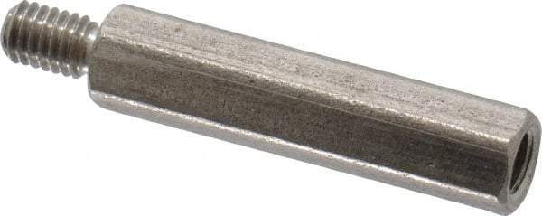 Electro Hardware - M3x0.50, 24.76mm OAL, 4.5mm Across Flats, Stainless Steel Hex Male/Female Circuit Board Standoffs - 6.4mm Thread Depth, 20mm Body Length, Uncoated - Eagle Tool & Supply