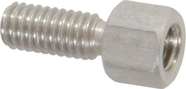 Electro Hardware - M4x0.70, 14.53mm OAL, 6mm Across Flats, Stainless Steel Hex Male/Female Circuit Board Standoffs - 11.1mm Thread Depth, 5mm Body Length, Uncoated - Eagle Tool & Supply
