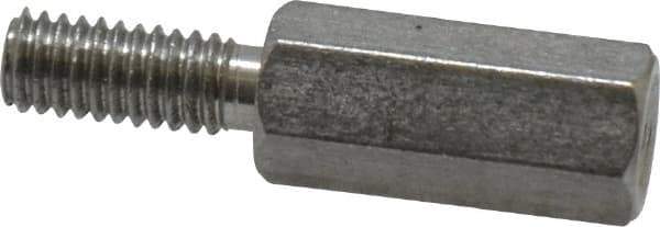 Electro Hardware - M4x0.70, 23.53mm OAL, 6mm Across Flats, Stainless Steel Hex Male/Female Circuit Board Standoffs - 11.1mm Thread Depth, 14mm Body Length, Uncoated - Eagle Tool & Supply