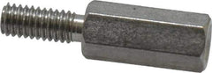 Electro Hardware - M4x0.70, 23.53mm OAL, 6mm Across Flats, Stainless Steel Hex Male/Female Circuit Board Standoffs - 11.1mm Thread Depth, 14mm Body Length, Uncoated - Eagle Tool & Supply