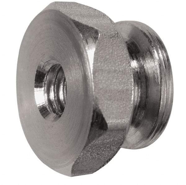 Electro Hardware - #10-24 UNC Thread, Uncoated, Grade 303 Stainless Steel Hex Thumb Nut - 11/32" Overall Height, 1/2" Head Diam - Eagle Tool & Supply