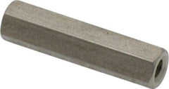 Electro Hardware - M2.5x0.45, 19mm OAL, 4.5mm Across Flats, Stainless Steel Hex Partially Threaded Female Circuit Board Standoffs - 4.8mm Thread Depth, 19mm Body Length, Uncoated - Eagle Tool & Supply