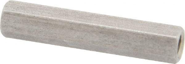Electro Hardware - M3x0.50, 24mm OAL, 4.5mm Across Flats, Stainless Steel Hex Partially Threaded Female Circuit Board Standoffs - 6.4mm Thread Depth, 24mm Body Length, Uncoated - Eagle Tool & Supply