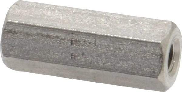 Electro Hardware - M3x0.50, 16mm OAL, 6mm Across Flats, Stainless Steel Hex Fully Threaded Female Circuit Board Standoffs - 16mm Thread Depth, 17mm Body Length, Uncoated - Eagle Tool & Supply
