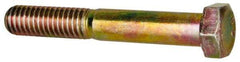 Made in North America - 5/16-18 UNC, 2-1/2" Length Under Head Hex Head Cap Screw - Grade 8 Alloy Steel, Zinc-Plated Finish, 1/2" Hex - Eagle Tool & Supply