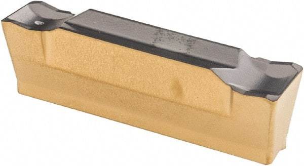 Iscar - DGN4003 C IC830 Grade, 0.1575" Cutting Width, Carbide Cutoff Insert - 0° Neutral Lead Angle, 0.012" Cnr Rad, TiAlN Coated, Double End - Eagle Tool & Supply