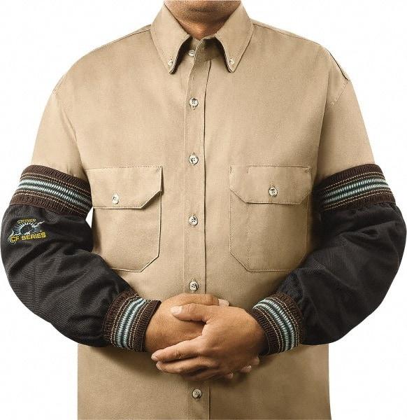 Steiner - Size Universal, Black Carbon Fiber Knit Welding Sleeve - 18" Long Sleeve, Elastic Opening at Both Ends - Eagle Tool & Supply