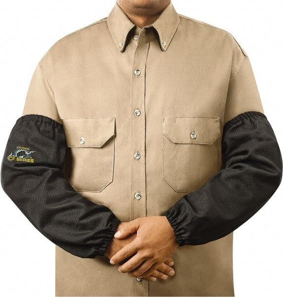 Steiner - Size Universal, Black Carbon Fiber Knit Welding Sleeve - 18" Long Sleeve, Elastic Opening at Both Ends - Eagle Tool & Supply