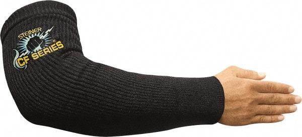 Steiner - Size Universal, Black Carbon Fiber Knit Welding Sleeve - 18" Long Sleeve - Eagle Tool & Supply