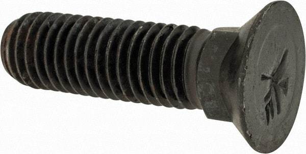 Value Collection - 5/8-11 UNC, 2-1/4" OAL, Steel Plow Bolt - Uncoated, Grade 5 - Eagle Tool & Supply