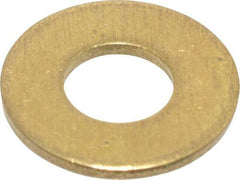 Value Collection - #12 Screw, Brass Standard Flat Washer - 0.228" ID x 1/2" OD, 0.04" Thick, Plain Finish - Eagle Tool & Supply
