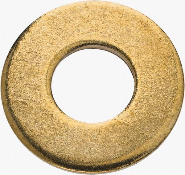 Value Collection - 5/16" Screw, Brass Standard Flat Washer - 0.34" ID x 3/4" OD, 0.062" Thick, Plain Finish - Eagle Tool & Supply