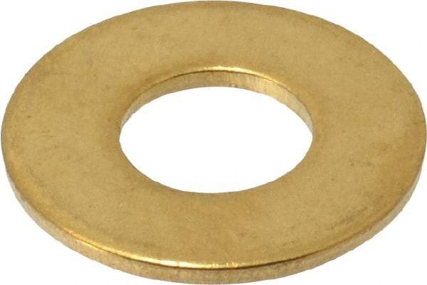 Value Collection - 3/8" Screw, Brass Standard Flat Washer - 0.392" ID x 7/8" OD, 0.062" Thick, Plain Finish - Eagle Tool & Supply